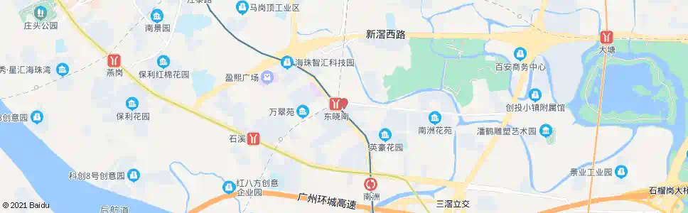 广州南洲北路总站(地铁东晓南站)_公交站地图_广州公交_妙搜公交查询2025