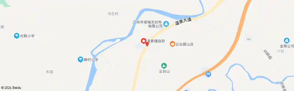 广州温泉镇政府_公交站地图_广州公交_妙搜公交查询2025
