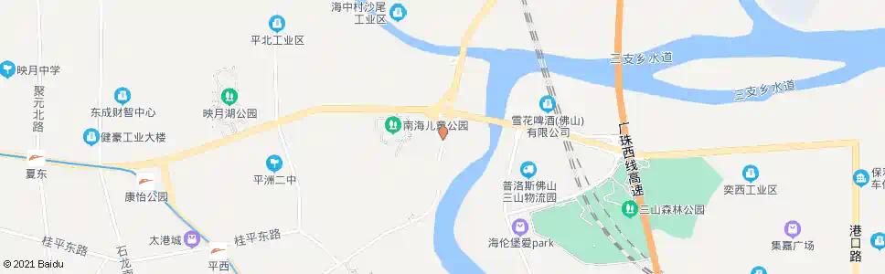广州平洲立交_公交站地图_广州公交_妙搜公交查询2025