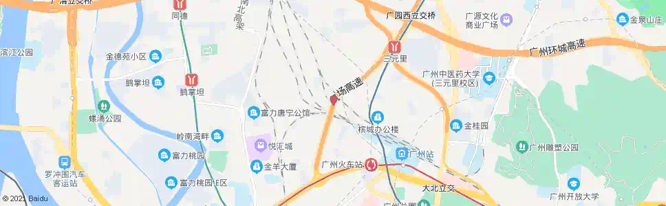 广州王圣堂_公交站地图_广州公交_妙搜公交查询2025