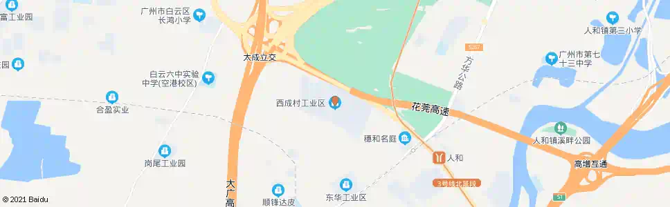 广州城西工业区_公交站地图_广州公交_妙搜公交查询2025