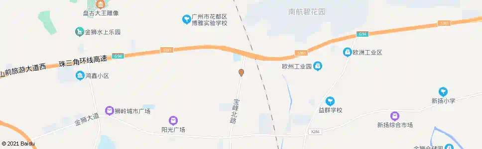 广州宝峰北路_公交站地图_广州公交_妙搜公交查询2025