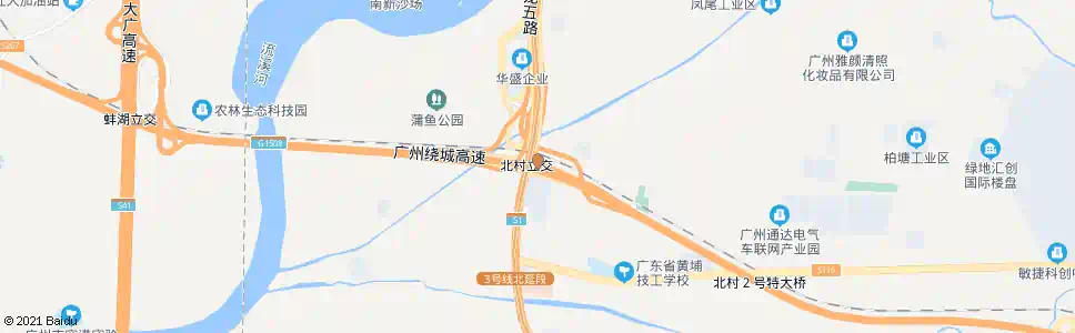 广州北村(106国道)_公交站地图_广州公交_妙搜公交查询2025
