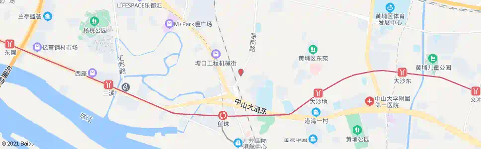 广州茅岗路南_公交站地图_广州公交_妙搜公交查询2025
