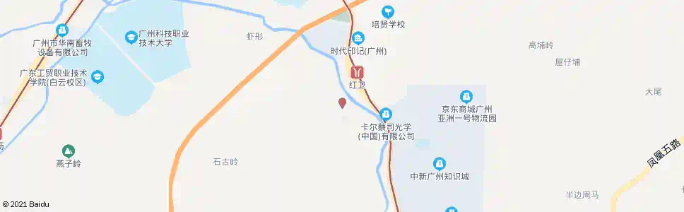 广州凤尾村委_公交站地图_广州公交_妙搜公交查询2025