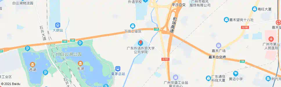 广州广东外语外贸大学公开学院总站_公交站地图_广州公交_妙搜公交查询2025