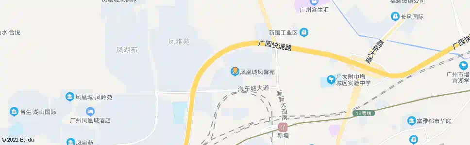 广州凤馨苑②_公交站地图_广州公交_妙搜公交查询2025