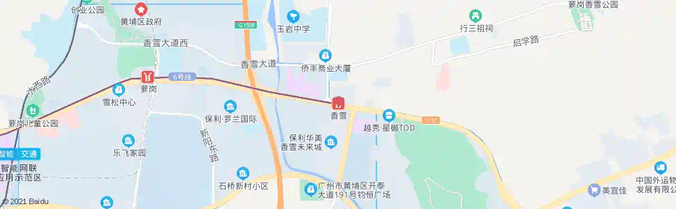 广州香雪八路_公交站地图_广州公交_妙搜公交查询2025