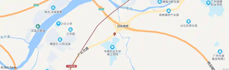 广州白田岗_公交站地图_广州公交_妙搜公交查询2025