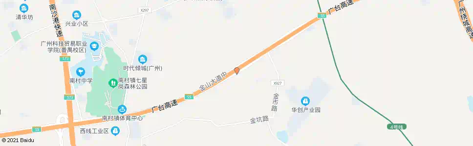 广州金山工业区_公交站地图_广州公交_妙搜公交查询2025