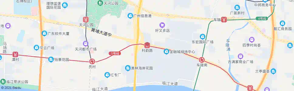 广州科韵路_公交站地图_广州公交_妙搜公交查询2025