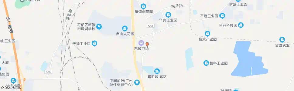 广州东镜市场_公交站地图_广州公交_妙搜公交查询2025