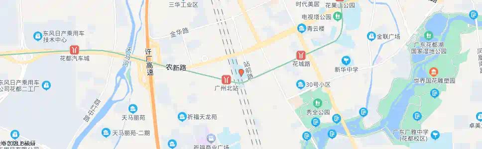 广州叠北路口_公交站地图_广州公交_妙搜公交查询2025