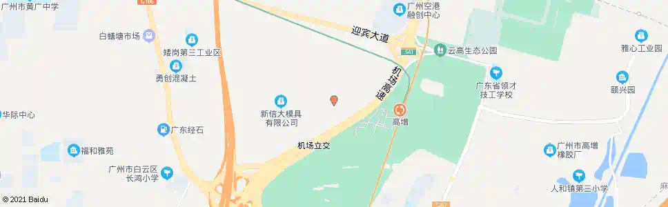 广州矮岗村总站_公交站地图_广州公交_妙搜公交查询2025