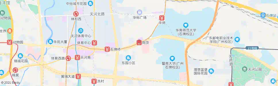 广州岗顶站_公交站地图_广州公交_妙搜公交查询2025