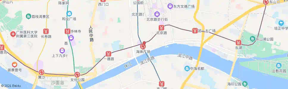 广州海珠广场_公交站地图_广州公交_妙搜公交查询2025
