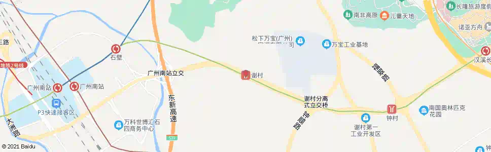 广州谢边_公交站地图_广州公交_妙搜公交查询2025