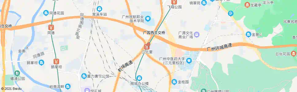 广州地铁三元里站(B出口)_公交站地图_广州公交_妙搜公交查询2025