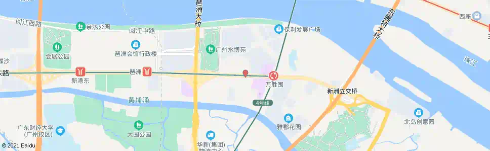 广州琶洲村_公交站地图_广州公交_妙搜公交查询2025
