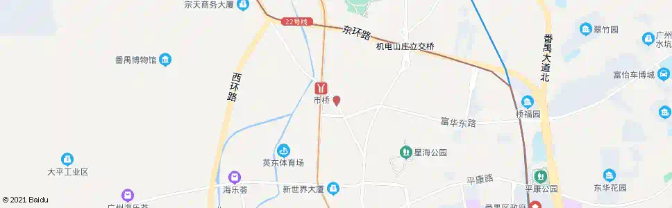 广州百越广场东门_公交站地图_广州公交_妙搜公交查询2025