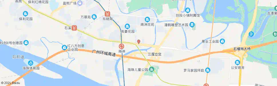 广州南洲街道办_公交站地图_广州公交_妙搜公交查询2025