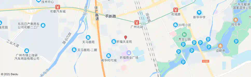 广州新街小学_公交站地图_广州公交_妙搜公交查询2025
