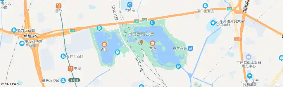 广州石井大道(白云湖公园)_公交站地图_广州公交_妙搜公交查询2025