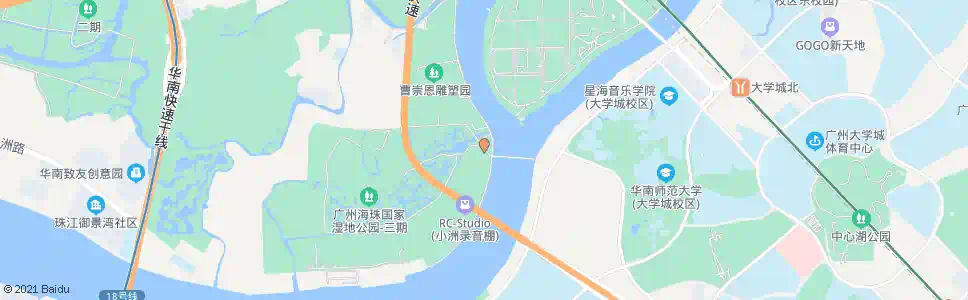 广州小洲路东_公交站地图_广州公交_妙搜公交查询2025