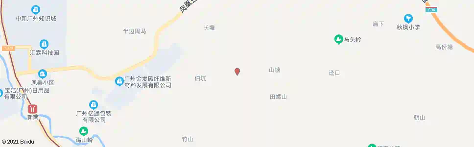 广州下佰坑村_公交站地图_广州公交_妙搜公交查询2025