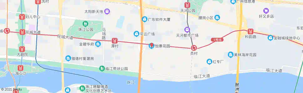 广州员村(怡景花园)_公交站地图_广州公交_妙搜公交查询2025