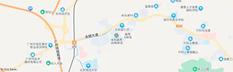 广州永顺大道(岭南林语花)_公交站地图_广州公交_妙搜公交查询2025