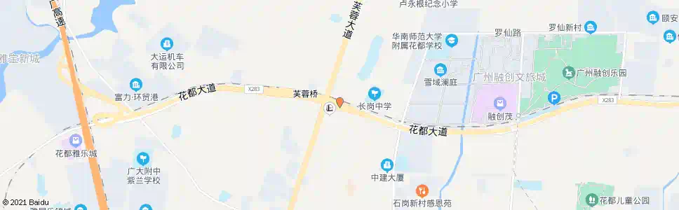 广州长岗中学_公交站地图_广州公交_妙搜公交查询2025
