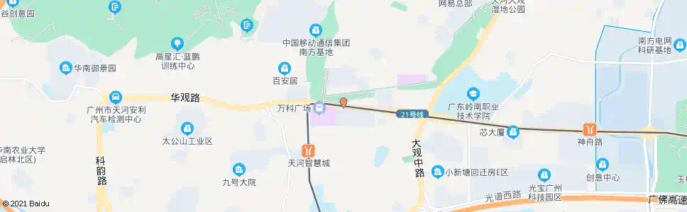 广州华观路中_公交站地图_广州公交_妙搜公交查询2025