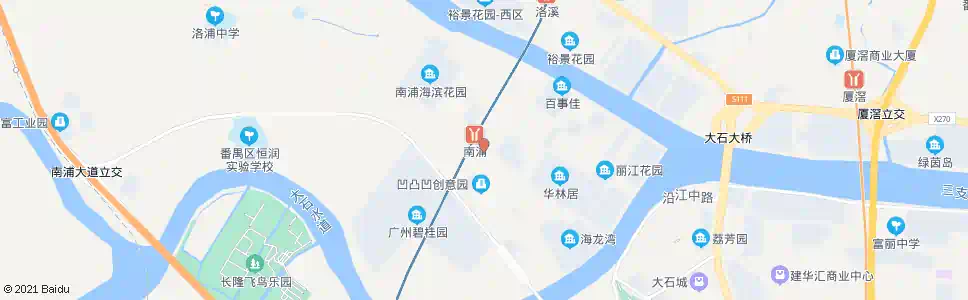 广州新浦南路_公交站地图_广州公交_妙搜公交查询2025