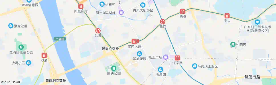 广州昌岗路总站_公交站地图_广州公交_妙搜公交查询2025