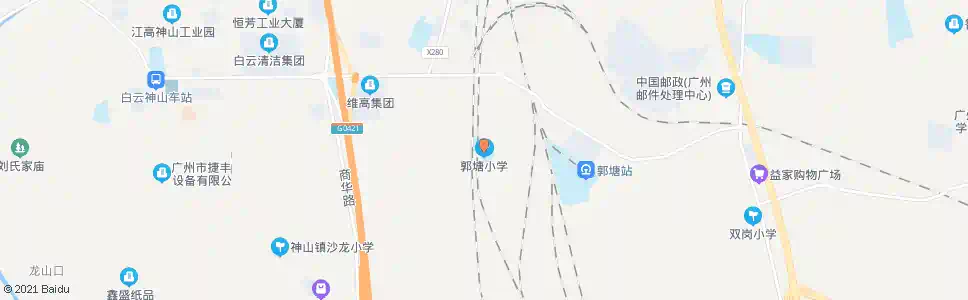 广州郭塘小学_公交站地图_广州公交_妙搜公交查询2025