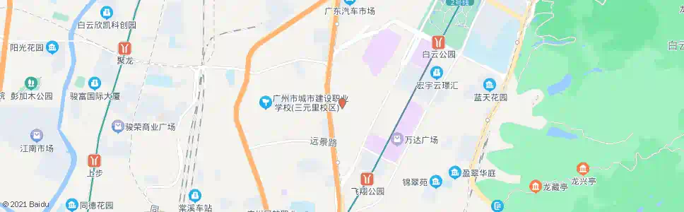 广州南云东街_公交站地图_广州公交_妙搜公交查询2025
