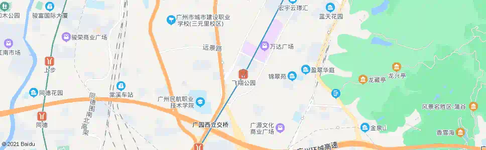 广州飞翔公园站_公交站地图_广州公交_妙搜公交查询2025