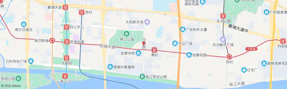 广州马场路中_公交站地图_广州公交_妙搜公交查询2025
