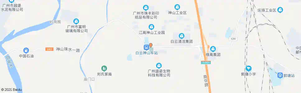 广州神山_公交站地图_广州公交_妙搜公交查询2025