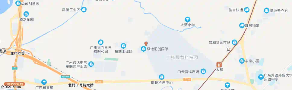 广州民科园北门_公交站地图_广州公交_妙搜公交查询2025