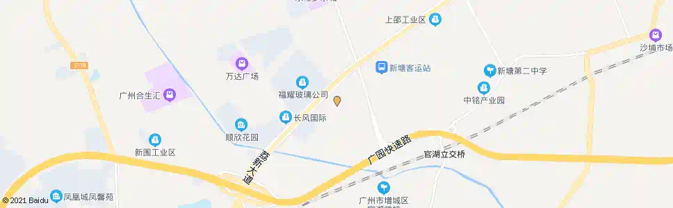 广州民营工业园(增城)_公交站地图_广州公交_妙搜公交查询2025