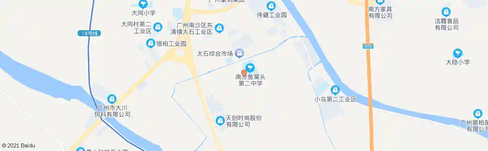 广州鱼窝头二中_公交站地图_广州公交_妙搜公交查询2025