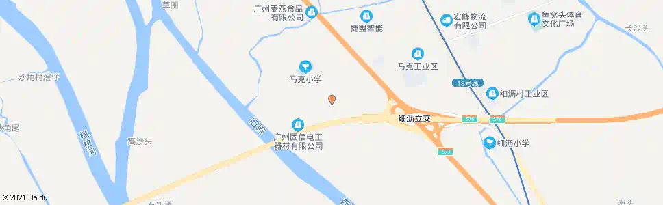 广州马克村_公交站地图_广州公交_妙搜公交查询2025