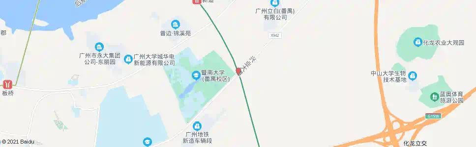 广州曾边大道口_公交站地图_广州公交_妙搜公交查询2025