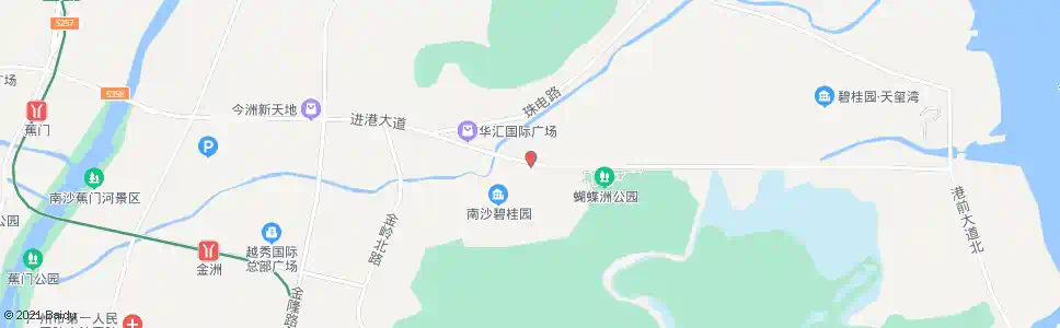 广州进港大道中_公交站地图_广州公交_妙搜公交查询2025
