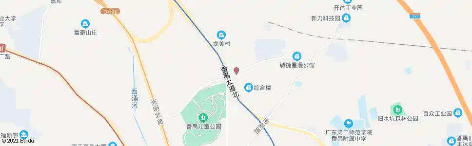 广州龙美村(迎新路)_公交站地图_广州公交_妙搜公交查询2025