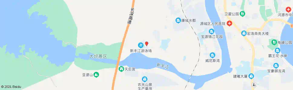 河源新丰江公园_公交站地图_河源公交_妙搜公交查询2025