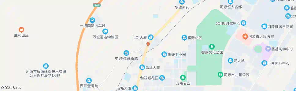 河源火车桥_公交站地图_河源公交_妙搜公交查询2025