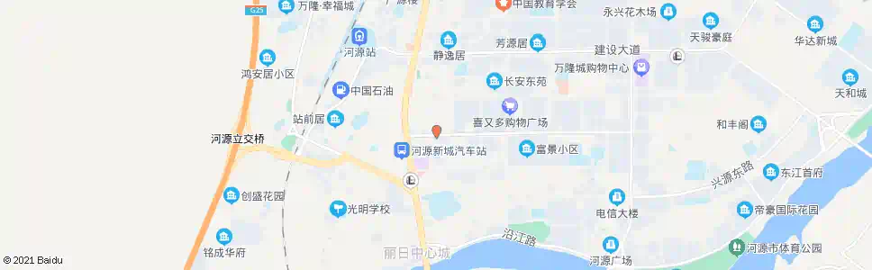 河源红星花园_公交站地图_河源公交_妙搜公交查询2025